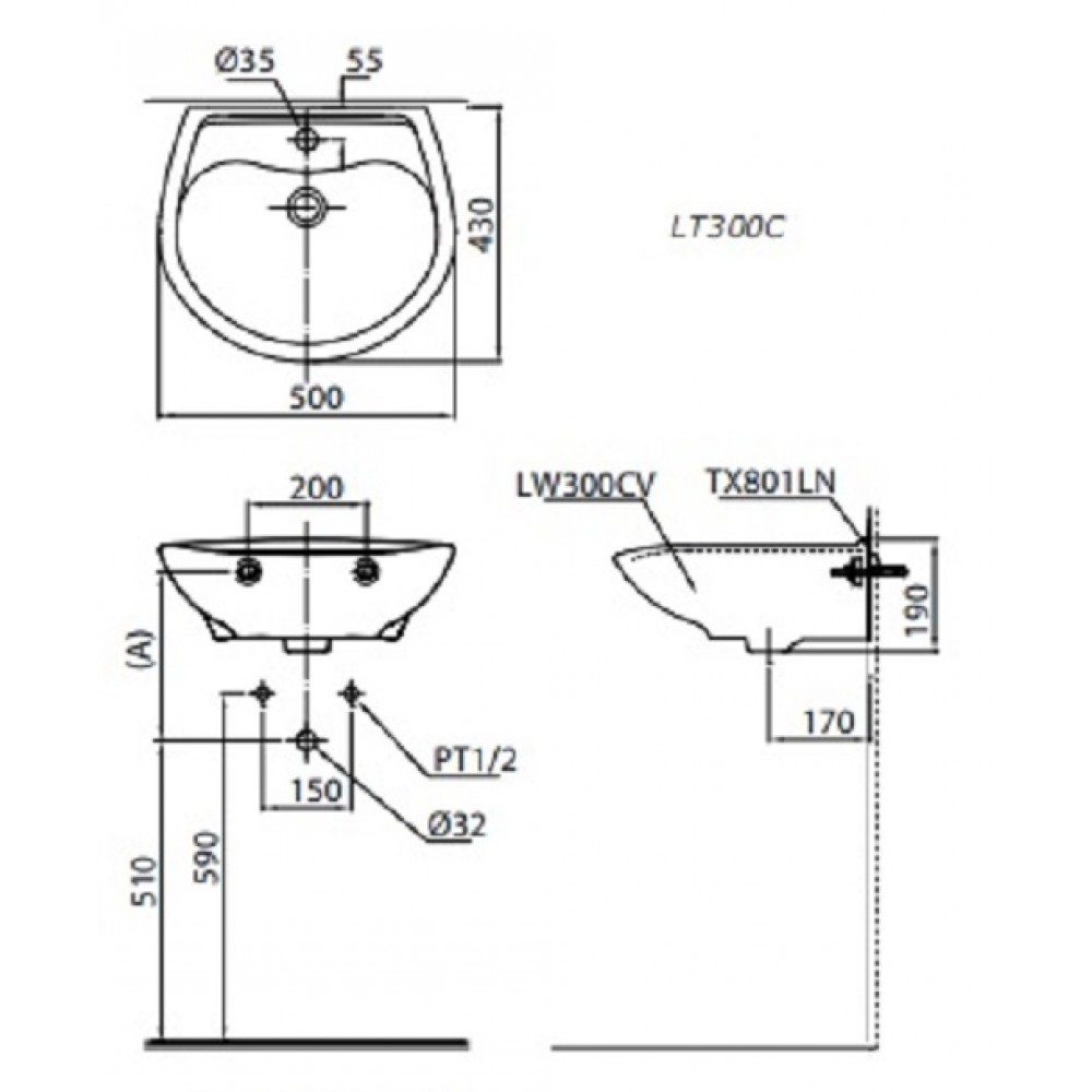 ban-ve-lavabo-toto-lt300c
