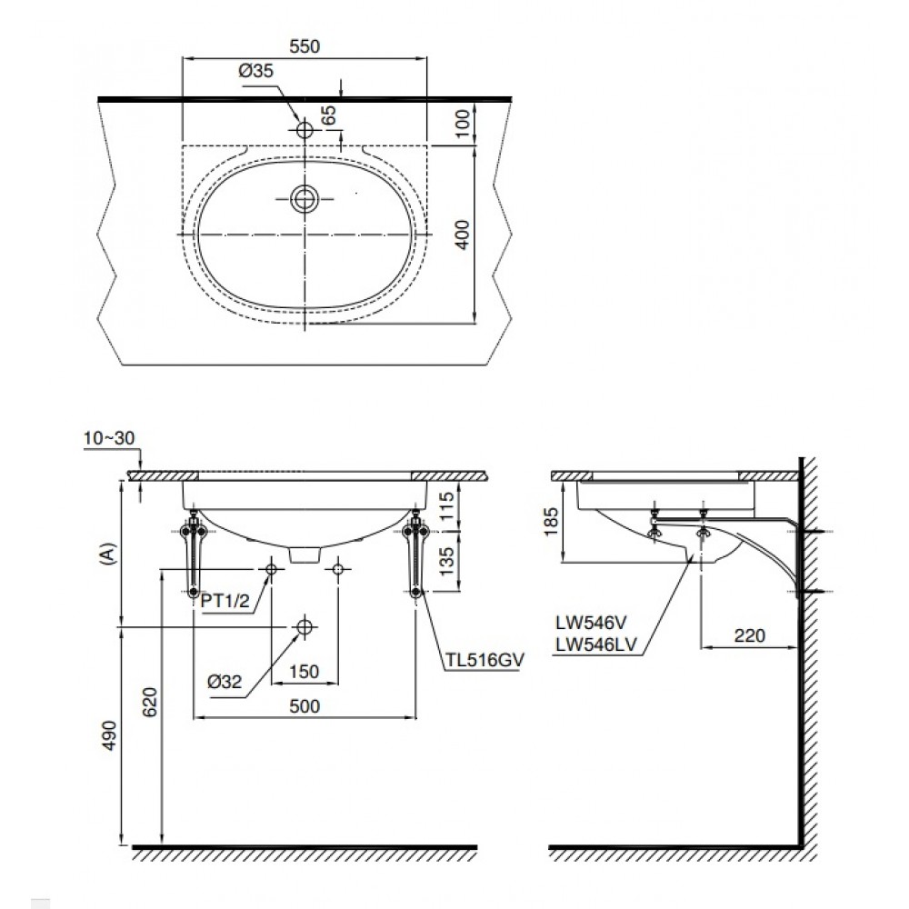 ban-ve-lavabo-toto-lt546